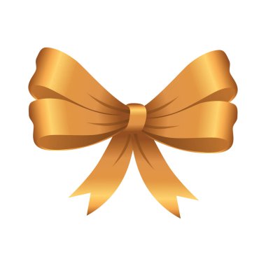 Hediye yayı altın vektör tasarımı