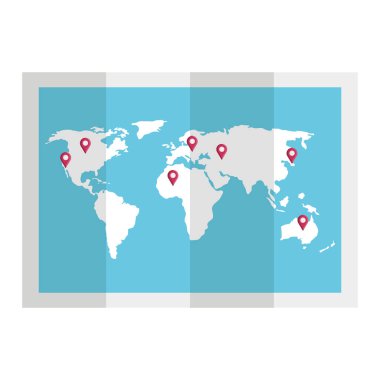 dünya haritası ikon vektör tasarımı