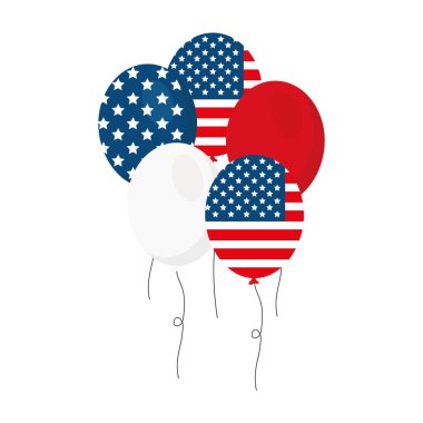 ABD bayrak balonları vektör tasarımı