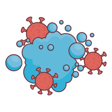 covid 19 virüsü kabarcık vektör tasarımlı