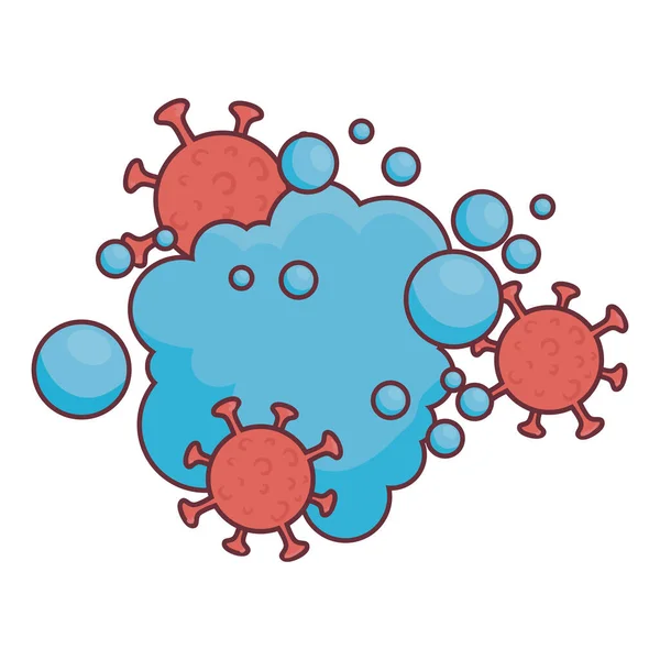 Covid 19 virüsü kabarcık vektör tasarımlı — Stok Vektör