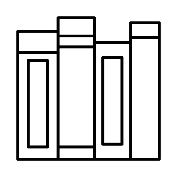 Livros adesivo e design de vetor ícone de estilo de linha — Vetor de Stock