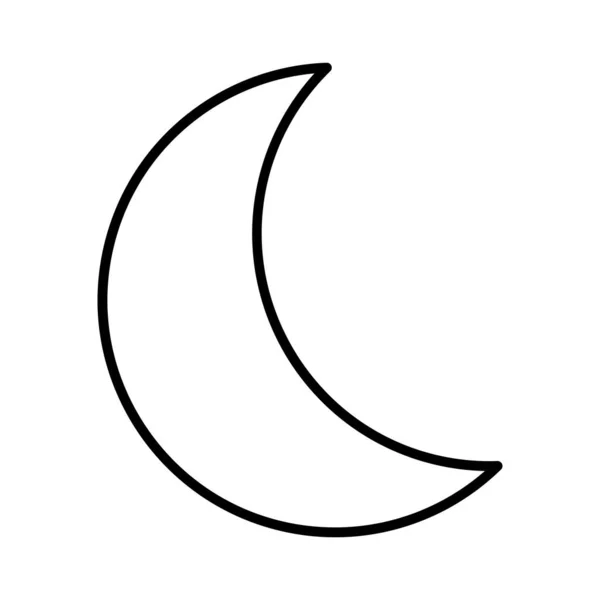 Etiqueta engomada luna y diseño de vector icono de estilo de línea — Archivo Imágenes Vectoriales