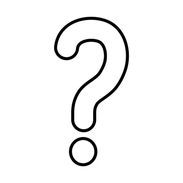 Question mark sticker and line style icon vector design — 스톡 벡터