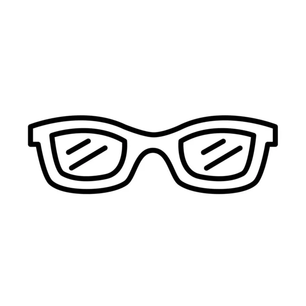 Pegatina gafas y diseño de vectores icono de estilo de línea — Vector de stock