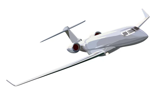 Реактивный Самолет Белом Фоне — стоковый вектор