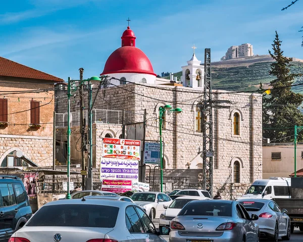 KAFAR KANNA, ISRAEL, пр-т Израель, 03 марта 2018 г.: Центр города . — стоковое фото