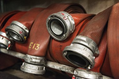 Gerçek mangası tarafından kırmızı ateşi pompaları itfaiye arabası Chicago İtfaiye Motor Co. 5, dörtte, efsanevi serisi 'Chicago Fire' röportaj filme