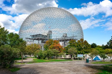 Montreal, Canada - September 28 2018 :  view of Montreal Biosphere environment museum at Parc Jean-Drapeau in Montreal, Quebec, Canada. - Image clipart