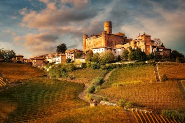 Castiglione Faletto, Barolo şarap bölgesindeki köy, Langhe, Piedmont, İtalya