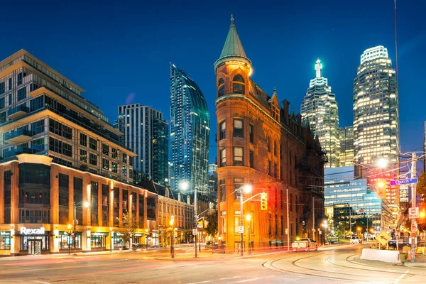 Toronto Ontario Canada Жовтня 2018 Gooderham Flatiron Building Center Toronto — стокове фото