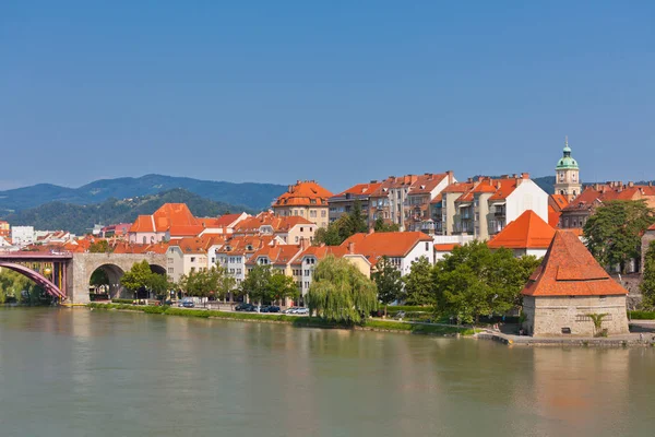 Skyline Maribor Terrapieno Della Città Nella Giornata Sole Slovenia — Foto Stock