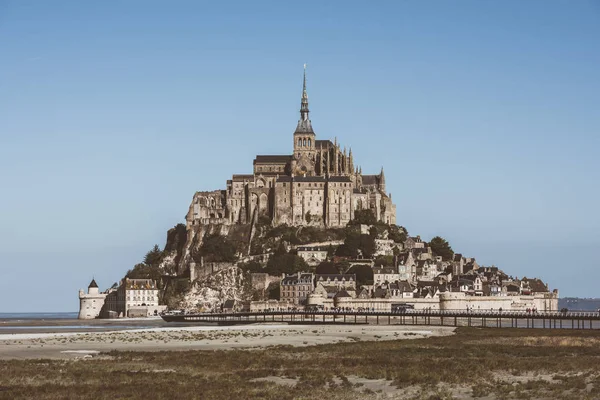 Abadía Del Monasterio Mont Saint Michel Isla Normandía Norte Francia —  Fotos de Stock