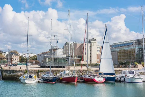 Francia Rochelle Settembre 2015 Veduta Degli Yacht Argine Con Hotel — Foto Stock