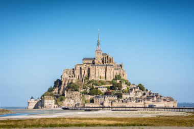 Mont Saint Michel Manastırı abbey Normandy, Fransa için adada