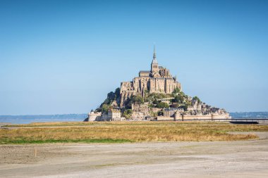 Mont Saint Michel Manastırı abbey Normandy, Fransa için adada