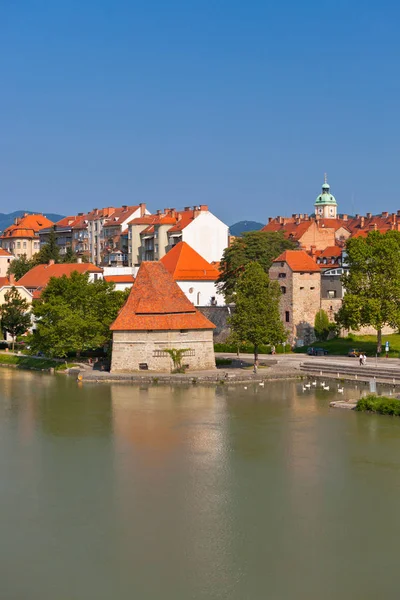 Skyline Staden Maribor Soliga Dag Slovenien — Stockfoto