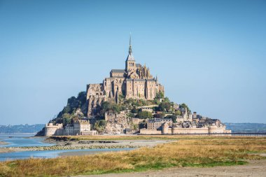 Mont Saint Michel Manastırı abbey Normandy, Fransa için adada