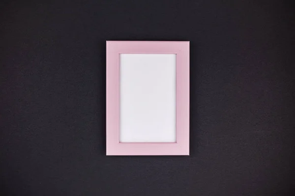 Mock Millennial Pink Frame Dark Black Color Paper Background Copy — Stock Photo, Image