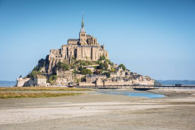 Mont Saint Michel Manastırı abbey Normandy, Fransa için adada