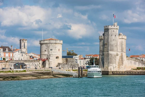 França Rochelle Setembro 2015 Vista Das Antigas Torres Portuárias Rochelle — Fotografia de Stock