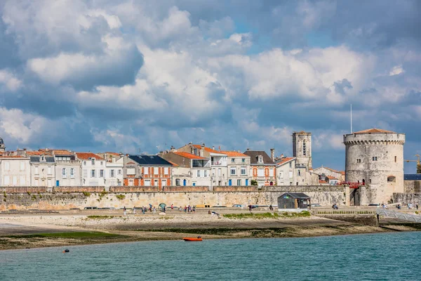 França Rochelle Setembro 2015 Vista Casas Brilhantes Rua Beira Mar — Fotografia de Stock