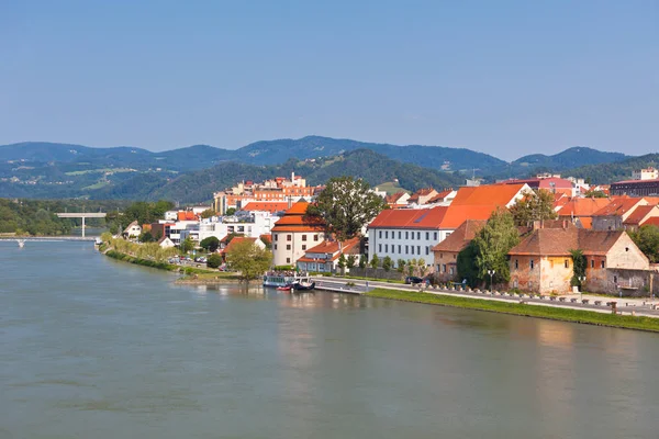 Panoramę Miasta Maribor Słoneczny Dzień Słowenia — Zdjęcie stockowe