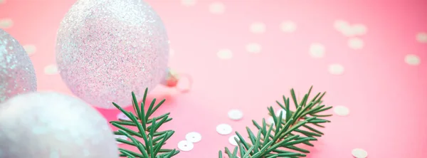 Nouvel Noël Noël Fête Fête Composition Perle Décoratif Jouet Boules — Photo