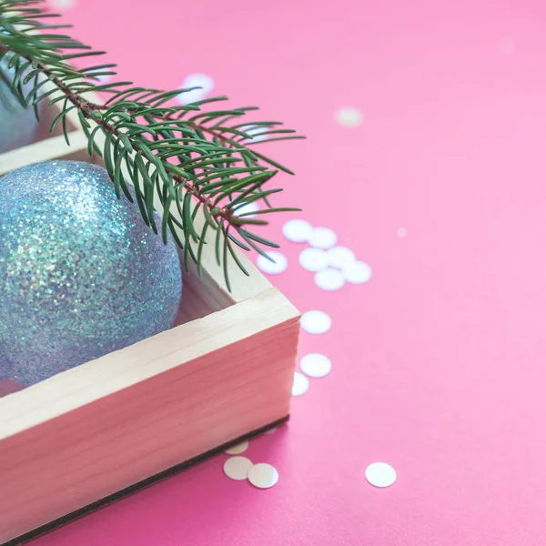 Neu Jahr Weihnachten Feiertag Feier Zusammensetzung Perle Dekorativ Spielzeug Kugel — Stockfoto