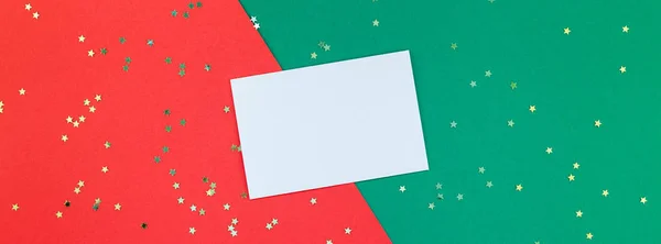 Criativa Ano Novo Cumprimentos Natal Carta Maquete Plana Leigos Vista — Fotografia de Stock