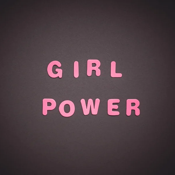 Texto Rosa Creativo Hecho Letras Plástico Girl Power Escritura Sobre —  Fotos de Stock