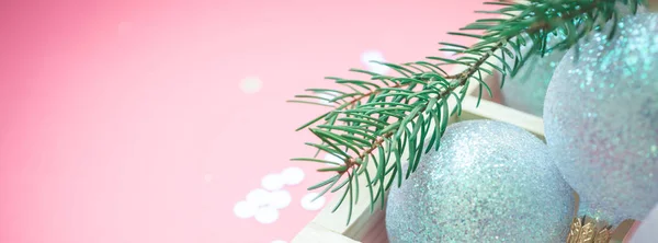 New Year Christmas Xmas Holiday Celebration Composition Pearl Decorative Toy — Stock Photo, Image