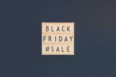 Yaratıcı üst görüntülemek düz yatıyordu promosyon kompozisyon Black friday satış metin beyaz lightbox siyah arka plan kopya alanı şablonu siyah Cuma satış mockup düşmek Şükran promosyon reklam