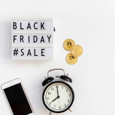 Yaratıcı üst görüntülemek düz yatıyordu promosyon kompozisyon Black friday satış metin lightbox beyaz arka plan kopya alanı Meydanı şablon siyah Cuma satış mockup düşmek Şükran promosyon reklam