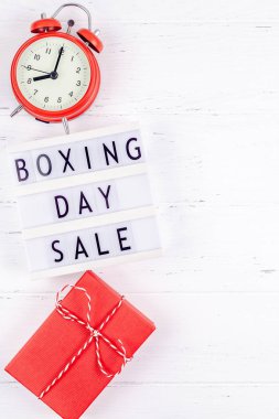 Yaratıcı üst lightbox beyaz arka plan kopya alanı şablonu boks gün satış mockup kış Noel mevsimlik teklif promosyon reklam düz yatıyordu promosyon kompozisyon boks gün satış metin görüntülemek