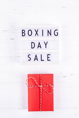 Yaratıcı üst lightbox beyaz arka plan kopya alanı şablonu boks gün satış mockup kış Noel mevsimlik teklif promosyon reklam düz yatıyordu promosyon kompozisyon boks gün satış metin görüntülemek