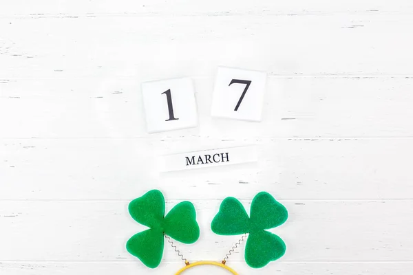 Creatieve Patrick Day Samenstelling Plat Leggen Bovenaanzicht Ierse Vakantie Feest — Stockfoto