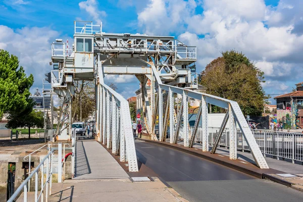 Fransa Rochelle Eylül 2015 Asma Köprü Içinde Eski Bağlantı Noktası — Stok fotoğraf