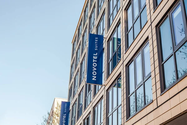 Munich Germany December 2018 Novotel Suites Logo Hotel Building Located — Stock Photo, Image