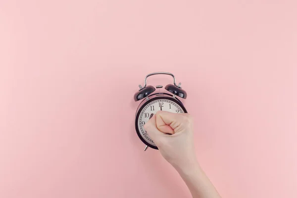 Kreativ Flach Legen Morgens Zeit Emotionen Konzept Draufsicht Der Frau — Stockfoto