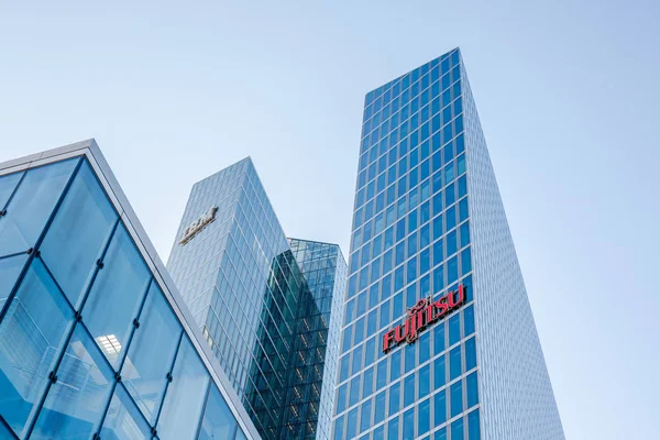 Munich Alemania Diciembre 2018 Ibm Fujitsu Logos Edificio Oficinas Las — Foto de Stock