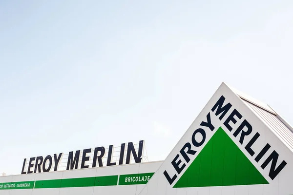 Sagunto Espanha Fevereiro 2019 Leroy Merlin Store Chain Brand Logo — Fotografia de Stock