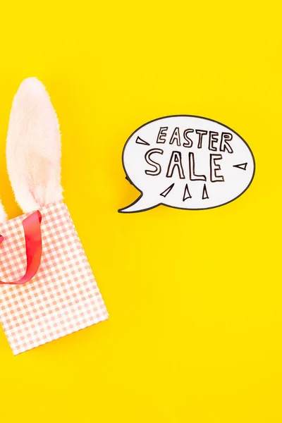 Creative Top View Flat Lay Holiday Promo Composition Easter Sale — Stock Photo, Image