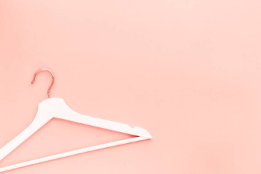 Yaratıcı en iyi görünüm düz ahşap askı yatıyordu yıl 2019 arka plan kopya alan minimalizm tarzı mercan rengi yaşayan tonda. Şablon moda blog sosyal medya satış mağaza promosyon tasarım alışveriş konsepti