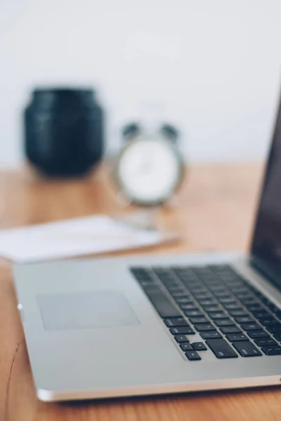 Freelance workplace with laptop — Stock Photo, Image