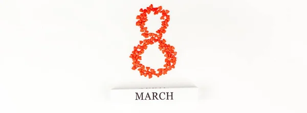 8 de marzo Tarjeta de felicitación del Día Internacional de la Mujer — Foto de Stock