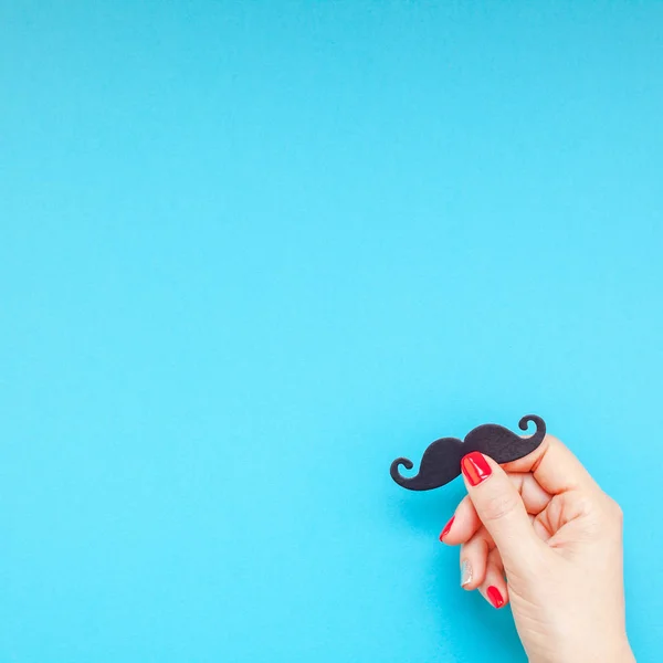 Bigodes de papel para homens pais pai conceito — Fotografia de Stock