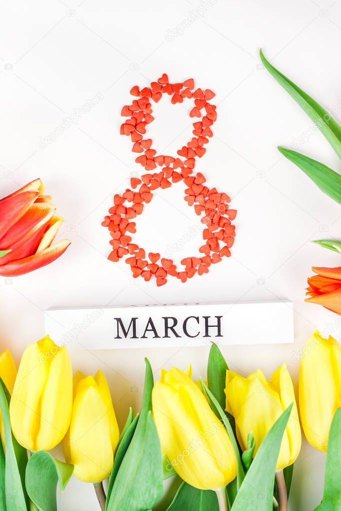 8 March International Women's Day greeting card