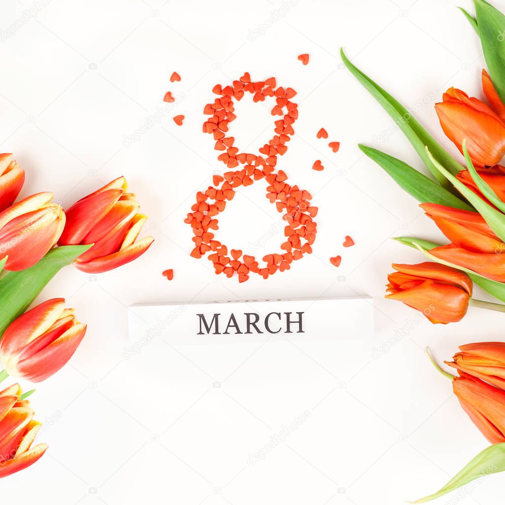 8 March International Women's Day greeting card