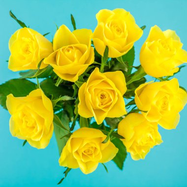 Taze Sarı gül buketi